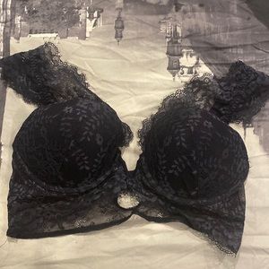 Navy blue lacy bra top